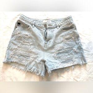 KanCan High Rise Woman’s Distressed Shorts 100% Cotton Size 7